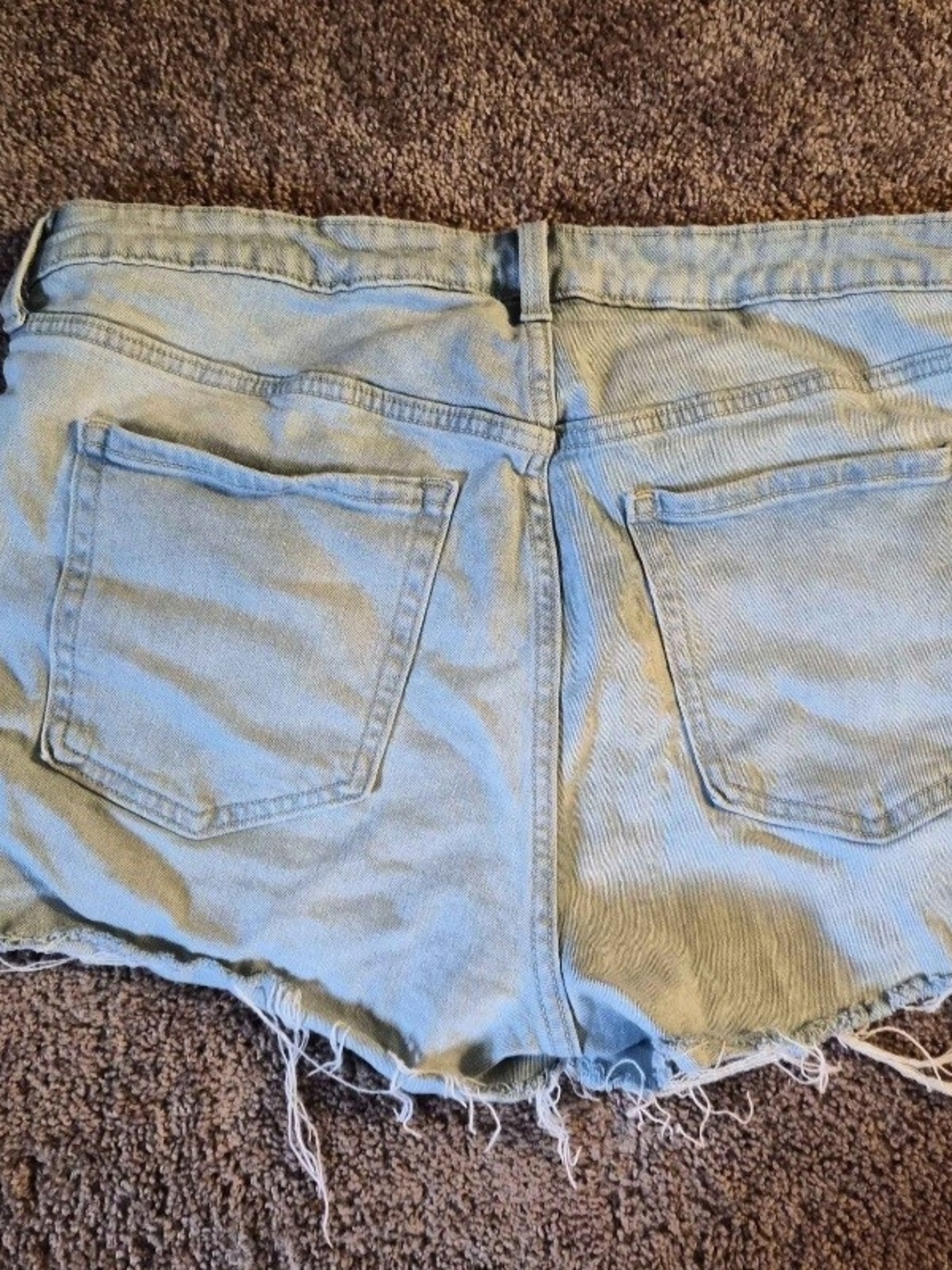 Old Navy Light Blue Distressed Cutoff Denim Shorts - Picture 2 of 3